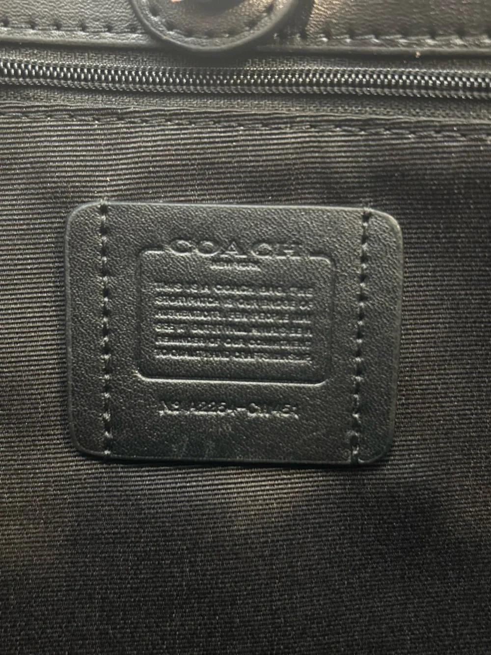 Halloween Coach Black Signature Canvas Tote with Moon & Cat Graphic